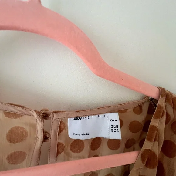 ASOS Brown Polka Dot Mini Dress - Picture 9 of 10